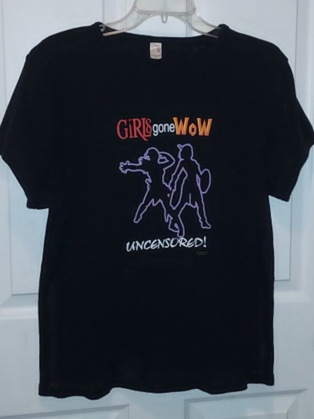 GIRLS GONE WoW UNCENSORED! Y2K Vintage Gamer Girl SHIRT Off World Designs Jr 2XL